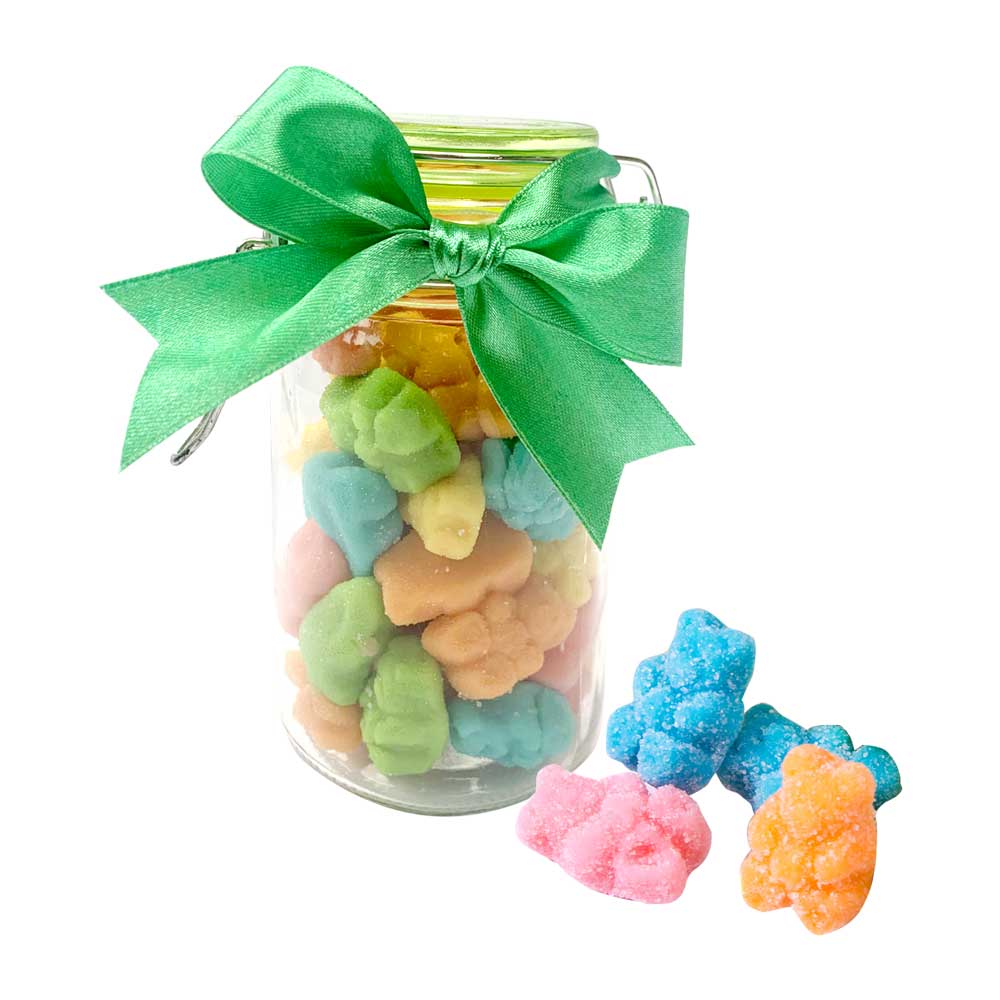 Candy Corner Pastel Gummy Bears 170g in Clear Jar